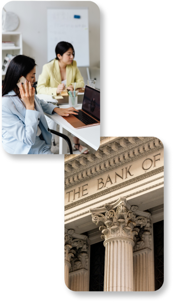 Banking and financial services support with office operations and institutional building